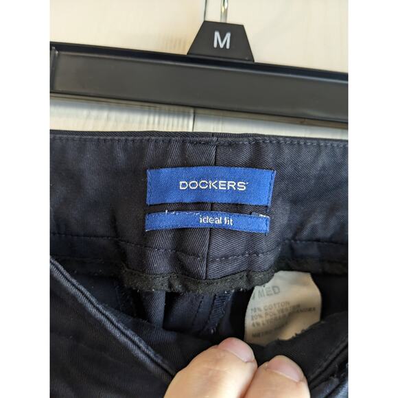 Dockers Ideal Fit Womens Sz 4 Navy Blue Dress Pants Slacks Bootcut Cotton Blend - Picture 3 of 6
